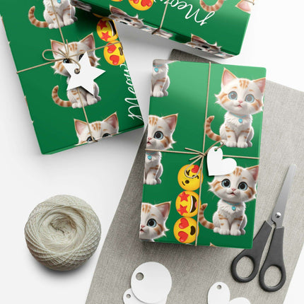 Eco-Friendly Cat Lover's Gift Wrap in Elegant Matte & Satin Finishes - Très Elite