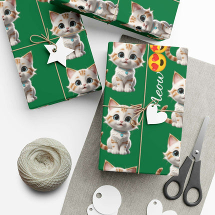 Eco-Friendly Cat Lover's Gift Wrap in Elegant Matte & Satin Finishes - Très Elite