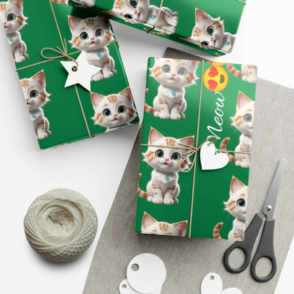Eco-Friendly Cat Lover's Gift Wrap in Elegant Matte & Satin Finishes - Très Elite