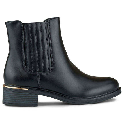 Eco-Friendly Chic Faux Leather Winter Booties - Très Elite