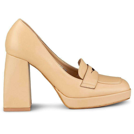 Eco-Friendly Elegant Block Heels with Unique Design - Très Elite