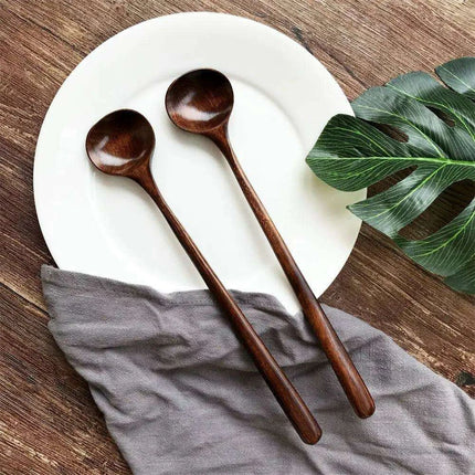 Eco-Friendly Ellipse Wooden Utensil Set for Gourmet Cooking - Très Elite