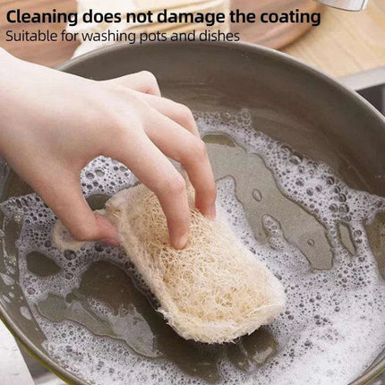 Eco-Friendly Loofah Dish Scrubber Pad Made from Natural Plant Fibers - Très Elite