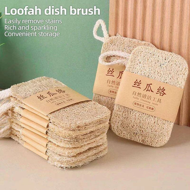 Eco-Friendly Loofah Dish Scrubber Pad Made from Natural Plant Fibers