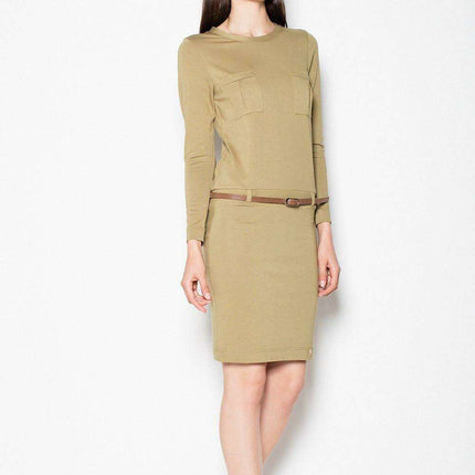 Eco-Friendly Luxe Leather Daydress - Chic Fashion Statement - Très Elite