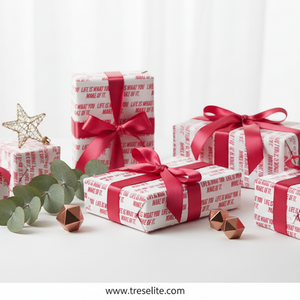 Eco-Friendly Personalized Gift Wrap Collection Crafted in the USA for Stylish Gifting - Très Elite