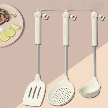 Eco-Friendly Silicone Cooking Utensil Set with Unique Subnets Design - Durable Kitchen Essentials - Très Elite