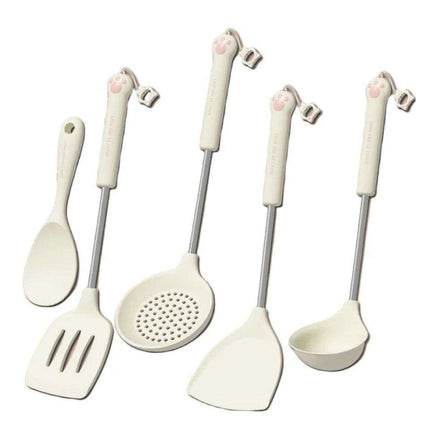 Eco-Friendly Silicone Cooking Utensil Set with Unique Subnets Design - Durable Kitchen Essentials - Très Elite