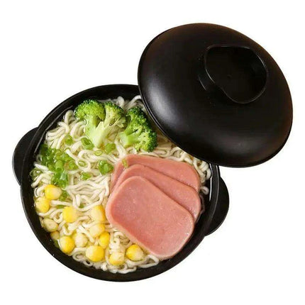 Eco-Friendly Wheat Straw Ramen Bowl with Lid - Versatile Kitchen Storage for Soups, Salads, and More - Très Elite