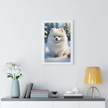 Eco-Friendly Winter Puppy Art Print Collection with Acrylic Protection..