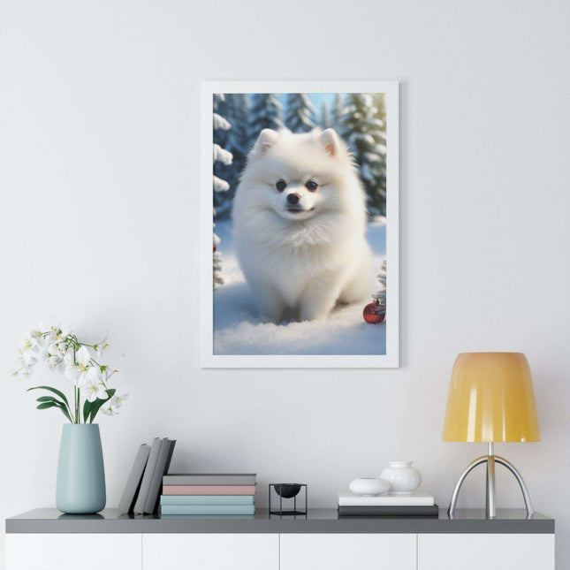 Eco-Friendly Winter Puppy Art Print Collection with Acrylic Protection