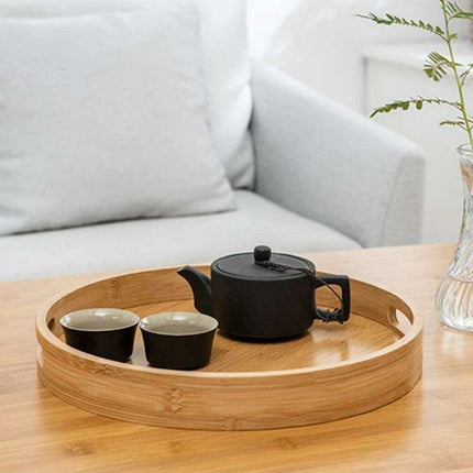 Eco-Friendly Wooden Tray Set for Tea Ceremonies - Versatile Serving Solution with Coasters - Très Elite