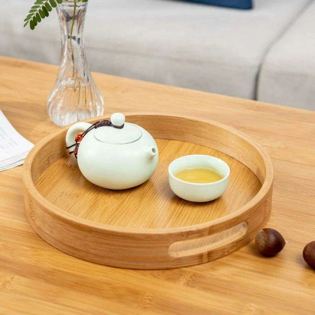 Eco-Friendly Wooden Tray Set for Tea Ceremonies - Versatile Serving Solution with Coasters