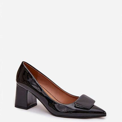 Eco Leather Block Heel Pumps – Pointed Toe, Elegant Comfort - Très Elite