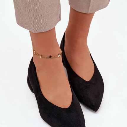 Eco Suede Block Heel Pumps for Women – Low 3.5cm, Pointed Toe Comfort - Très Elite
