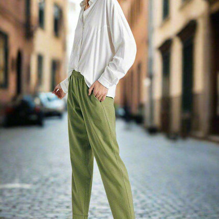 Ecru Oversized Batwing Shirt by Nife for Summer Style