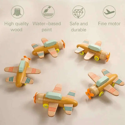 Educational Wooden Train Set for Babies - Montessori-Inspired Learning Toy with Trolley and Number Blocks - Très Elite