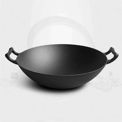 Effortless Cast Iron Skillet with Double Ears - Say Goodbye to Greasy Fumes and Sticking - Très Elite