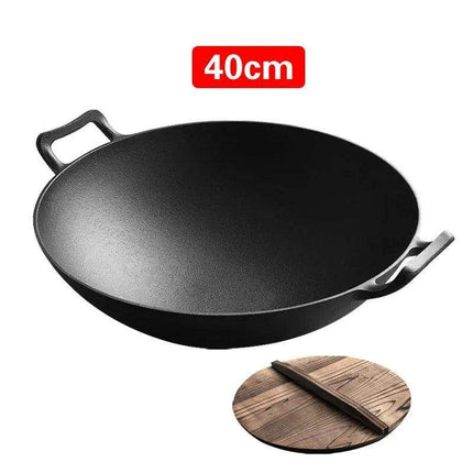 Effortless Cast Iron Skillet with Double Ears - Say Goodbye to Greasy Fumes and Sticking - Très Elite