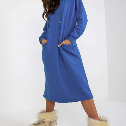 Effortless Chic Hooded Sweat Dress - Très Elite