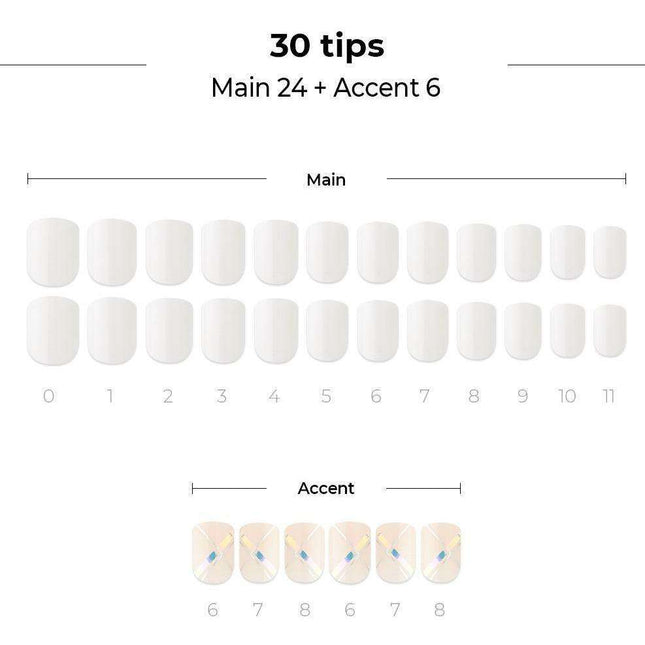 Effortless Chic Silver Gel Nail Kit with Instant Press Technology