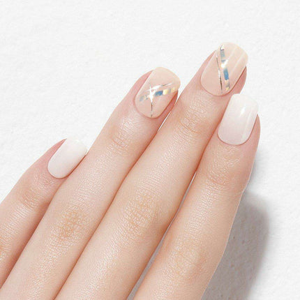 Effortless Chic Silver Gel Nail Kit with Instant Press Technology - Très Elite