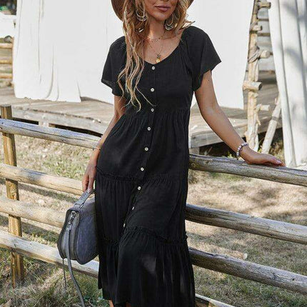 Effortless Elegance: The Essential Rayon Button-Up Dress for Summer - Très Elite