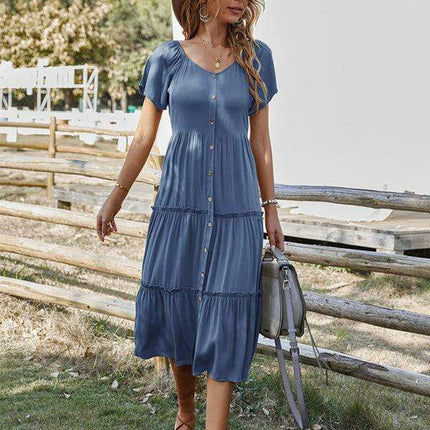 Effortless Elegance: The Essential Rayon Button-Up Dress for Summer - Très Elite