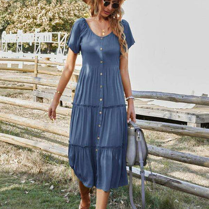 Effortless Elegance: The Essential Rayon Button-Up Dress for Summer - Très Elite