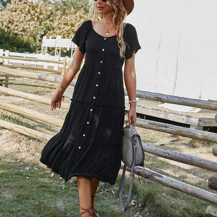 Effortless Elegance: The Essential Rayon Button-Up Dress for Summer - Très Elite