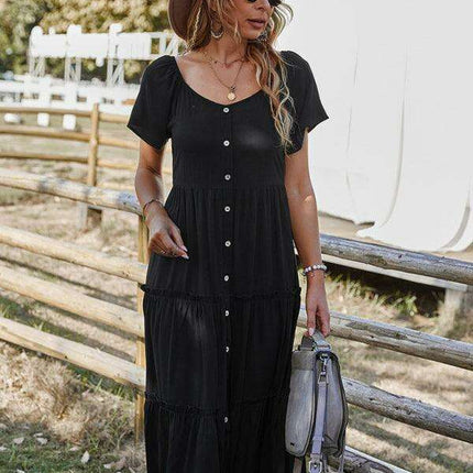 Effortless Elegance: The Essential Rayon Button-Up Dress for Summer - Très Elite