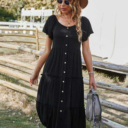Effortless Elegance: The Essential Rayon Button-Up Dress for Summer - Très Elite