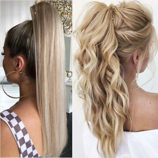 Effortless Glamour Long Wavy Clip-In Ponytail Extension for Instant Transformation