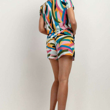 Effortless Summer Viscose Patterned Shorts - Très Elite