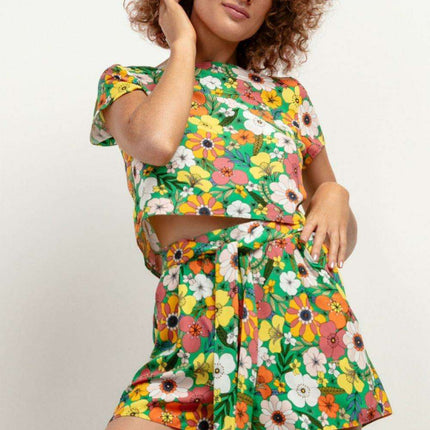 Effortless Summer Viscose Patterned Shorts