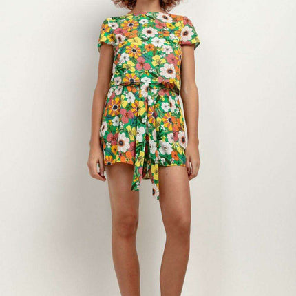 Effortless Summer Viscose Patterned Shorts - Très Elite