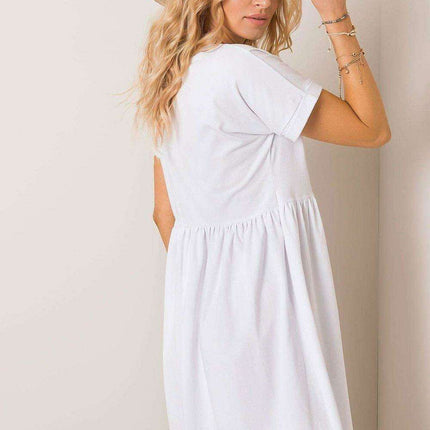 Effortlessly Chic Cotton Midi Dress For Everyday Wear - Très Elite
