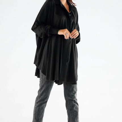 Effortlessly Chic Oversized Long Sleeve Awama Top - Très Elite