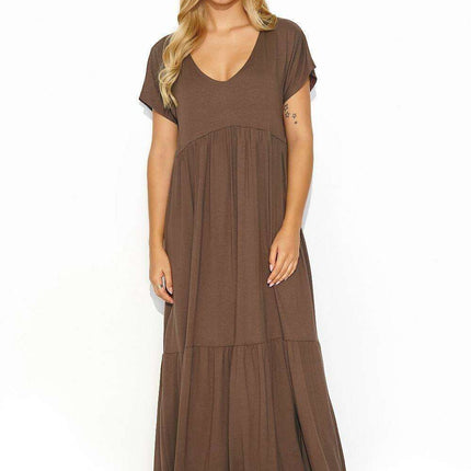 Effortlessly Chic V-Neck Maxi Dress for Casual Style
