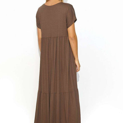 Effortlessly Chic V-Neck Maxi Dress for Casual Style - Très Elite