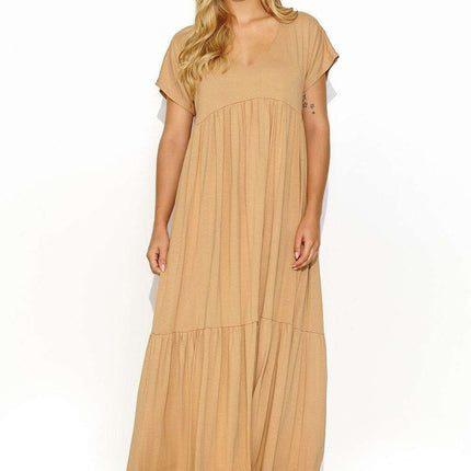 Effortlessly Chic V-Neck Maxi Dress for Casual Style