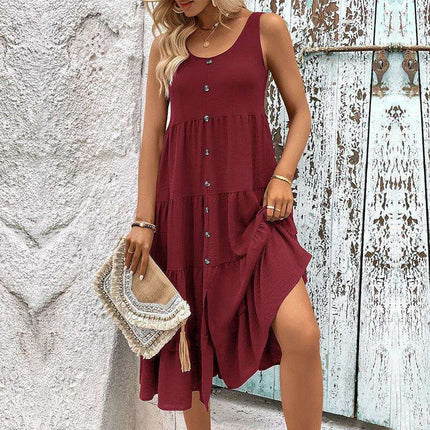 Effortlessly Elegant Sleeveless Maxi Dress for Sunny Days