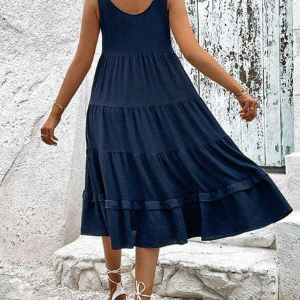 Effortlessly Elegant Sleeveless Maxi Dress for Sunny Days - Très Elite
