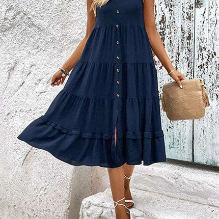 Effortlessly Elegant Sleeveless Maxi Dress for Sunny Days - Très Elite