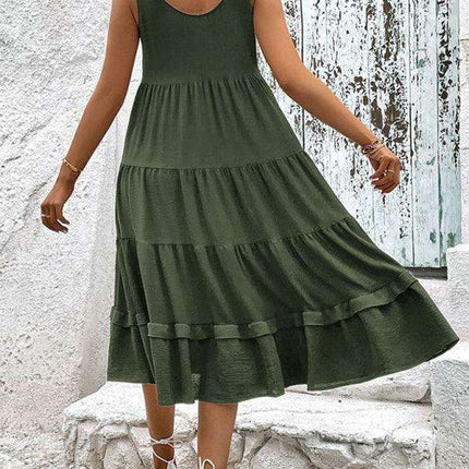 Effortlessly Elegant Sleeveless Maxi Dress for Sunny Days - Très Elite