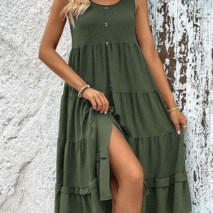 Effortlessly Elegant Sleeveless Maxi Dress for Sunny Days - Très Elite