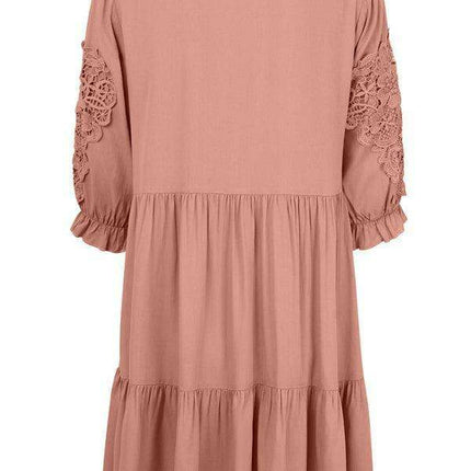 Effortlessly Elegant Viscose Dress with Unique Waist Detail - Casual Chic - Très Elite