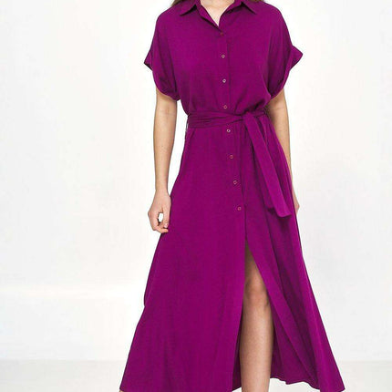 Effortlessly Elegant Viscose Shirt Dress For Casual Days - Très Elite