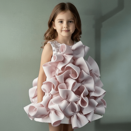 Eid Celebration Luxury One-Piece Dress for Young Girls - Elegant Birthday Party Outfit - Très Elite