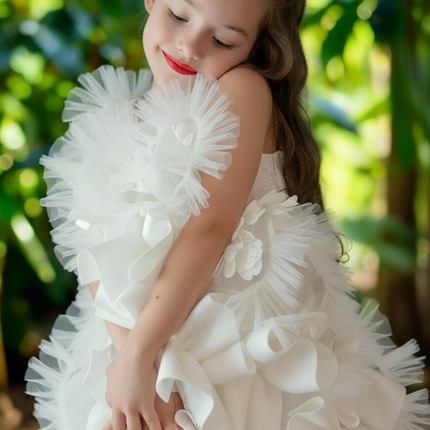 Eid Celebration Luxury One-Piece Dress for Young Girls - Elegant Birthday Party Outfit - Très Elite